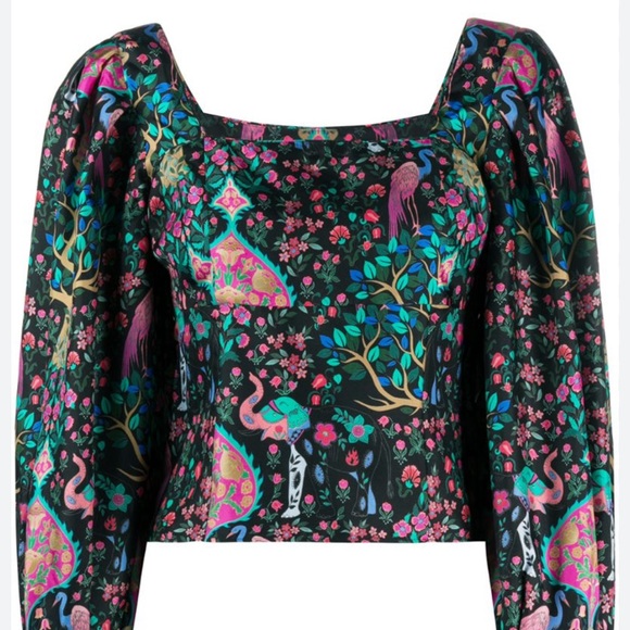Sandro Ivea printed silk-twill top - Picture 2 of 11